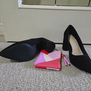 Kelly & Katie Black Suede Heels